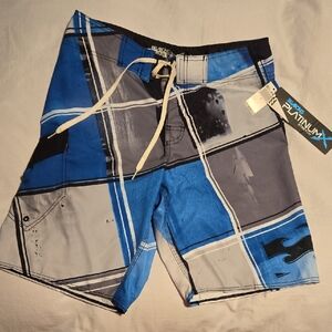 Billabong Blue and Gray Board Shorts